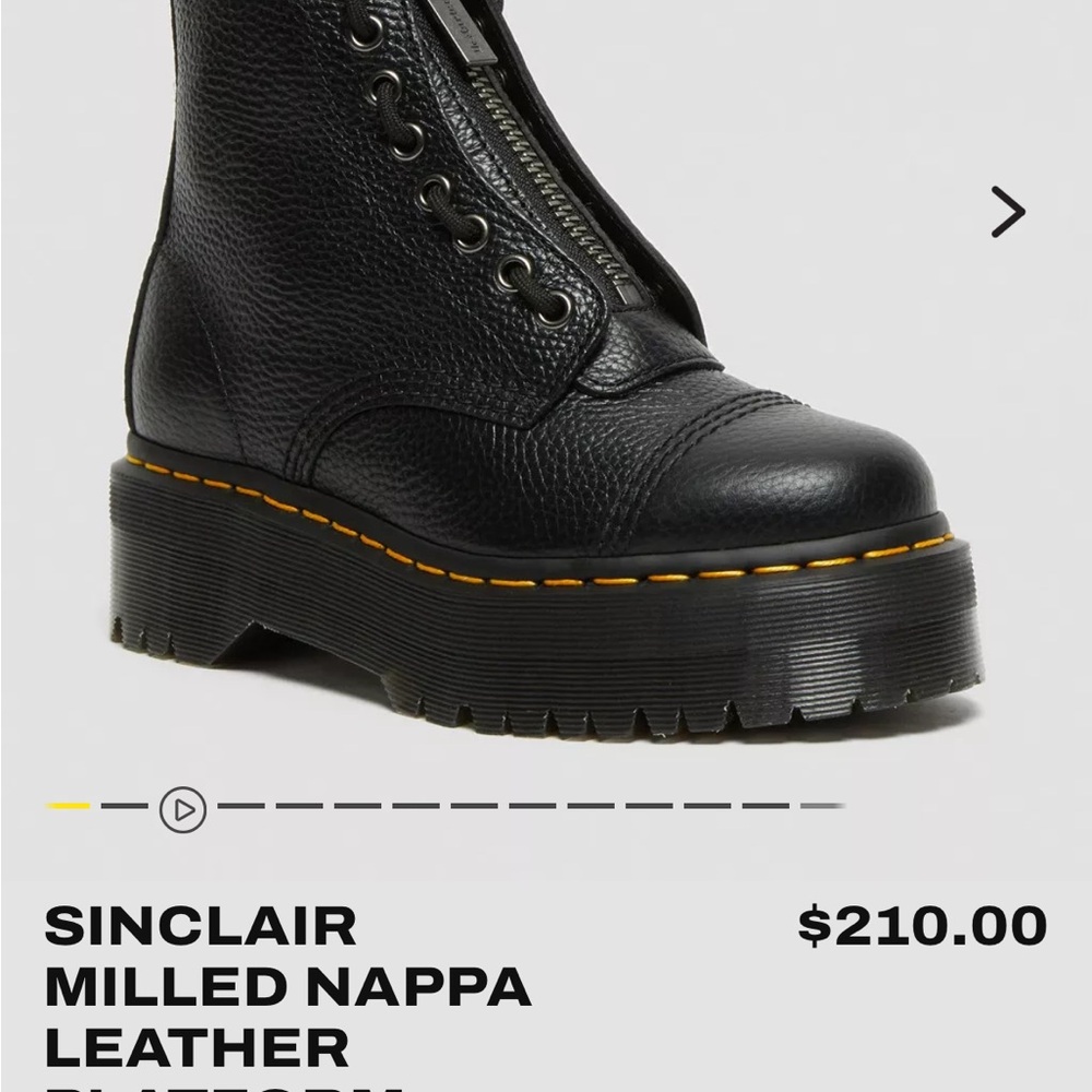 Dr. Martens Black Combat Platform Boots